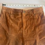 Live a Little VINTAGE 100% BROWN GENUINE LEATHER Mini Skirt Size 10 Photo 6