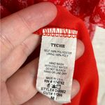 VICI  Woman’s Red & White Sheer Vneck Floral Bohemian Twee Mini Dress Size Medium Photo 3