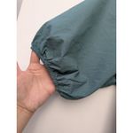 Peter Som  Women's Mini Dress Cotton Puff Sleeve Pockets Ribbon Green Size 4 Photo 5