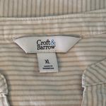 Croft & Barrow  White Striped Button-Down Sleeveless Top Photo 5