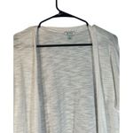 Susina White Long Sleeve Cotton Blend Open Front Knit Cardigan Women Sz SP Photo 5