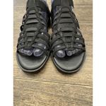 Eileen Fisher Women's Rato Black Tumbled Nubuck Sandals Size 7 Photo 3