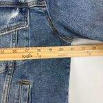 Ella Moss Denim Trucker Jacket Women Large Blue Distressed Button Front Western Photo 6