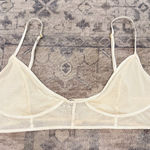 Free People  Women's Cream‎ Moonlight Mesh Bra Size Large Photo 0