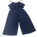 One Clothing  blue ruffle cropped jumpsuit XS Photo 3