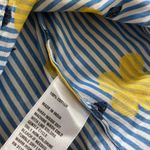 Crown & Ivy  Off Shoulder Floral Ruffle Dress SIZE L – Blue Striped Yellow Flower Photo 6
