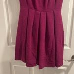 Esley Magenta Purple pleated, fit, and flare Sleeveless Tea Dress Photo 4