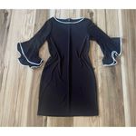 Tiana B Women’s Black Dress Bell Sleeves Size 6P Made in USA Photo 1