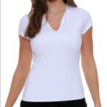 Lucky in Love Core Double Front White Tennis Tee Size XS Photo 1