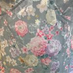 Lulus NWOT  Elegant Personality Slate Blue Floral Burnout Midi Dress Photo 3