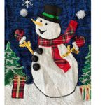 United States Sweaters Ugly Christmas Sweater Snowman Stripes Blue Size Small Photo 2