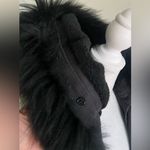 Maje  Black Fur-Trimmed navy Parka Photo 15