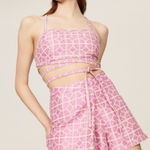 Alexis  Women's Pink‎ Valley Skort Shorts Geometric Abstract Print Size Large Photo 0