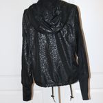 Zyia  Active Cheetah Bomber Zip Up Windbreaker Jacket Size Small Leopard Black Photo 4