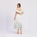 En Saison Julia Midi Skirt White Blue Multi Size Small NWT Photo 1