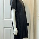 LOVE • KUZA Gothic Elegant Black Faux Leather Dress Size Medium Photo 2