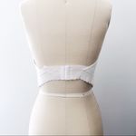 vintage • white lace cropped bustier corset strapless sheer sexy longline bra Size undefined Photo 8