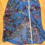 WAYF  Botanical Flyaway Cornflower Blue Floral Women’s Sleeveless Maxi Dress Lrg Photo 10