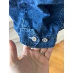 Vintage Denim Daisy Button Sleeveless Vest Blue Size 12 Photo 2