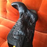 Cow Girl Boots Black Size 8.5 Photo 5