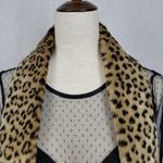 Fabulous Furs Womens Shawl Wraps 60" Brown Leopard Faux Fur Fluffy Winter Wraps Photo 7