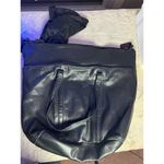 Tumi Black Leather Weekender Bag Spacious Travel Carry Photo 3