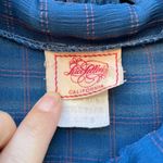 Vintage Blue Plaid Long Sleeve High Neck Dress 9 Luci Sellini Size 8 Photo 7