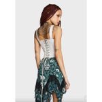 Dolls Kill Widow Corset Top Size XS Ivory Forgotten Love Lace Up Boned Satin  NWT Photo 1