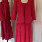 Talbots hot pink dress and jacket set fit and flare Photo 0