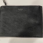 Botkier  New York black pebbled leather zipper pochette wristlet with logo pull Photo 6