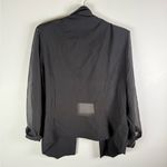 City Chic Black Sheer Open Front Blazer Jacket Photo 3