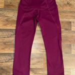 Apana Women’s X-Small Yoga Leggings Capri Pants Cropped Gym Purple Criss Cross Photo 0