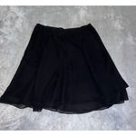 EXPRESS Women's Black A-Line Skirt M Chiffon Layered & Ruffled Photo 8
