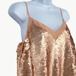 Moulinette Soeurs NWT Anthropologie  Women's Sequin Cami Tank Top Sz 8, Rose Gold Photo 9