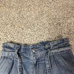 Wild Fable Women's Size 12 High Waist Paperbag Jeans Blue Frayed Hem Tie Belt Photo 2