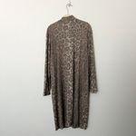 LNA [] Brown Leopard Print Kurt Longline Ribbed Knit Duster Cardigan Size Large L Photo 2