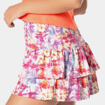 Lucky in Love Shockin' Radiance Ruffle Tiered Multicolor Skirt Skort Size Small Pink Photo 0