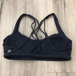 Lululemon  Bra Sports Bra Top Dark Blue Strappy 8 Medium Photo 1