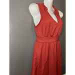 Old Navy Dress Womens XS Red Sleeveless V Neck Midi High Low Hem Cotton Summer Photo 3