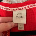 Knox Rose  Embroidered Tank Top Womens Small Red Sleeveless Casual Blouse Summer Photo 2