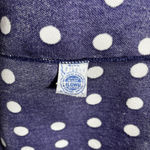 Butte Knits Butte Knit I Vintage 70's White and Navy Blue Polka Dot Long Sleeve Day Dress Photo 10