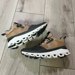 On Cloud Hi Waterproof Sneakers in Chai/ Magnet Photo 3