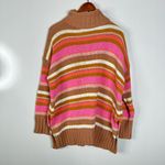 Aerie Chenille Striped Oversized Turtleneck Sweater Size Medium Photo 1