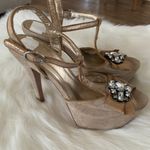 BCBGeneration Metallic Platform Glam Rhinestone Sandals Size 7 Photo 1