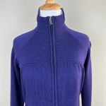 Smartwool Sweater Jacket Womens XS Purple 100% Merino Wool Full Zip Repair Photo 1