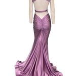 Jessica Angel 737 Criss Cross Strappy V-neck Gown Lavender Mist Small NWT Photo 1