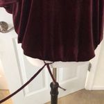 Loft Cutest Maroon Velvet Short Sleeve Top Photo 2