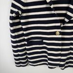 J.Crew Camille Shrunken Sweater Blazer Navy Blue Striped Preppy Womens Small Photo 3