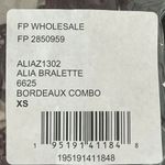 Free People Intimately Alia Bralette Bra X-Small Bordeaux Floral Lace Lingerie Photo 7