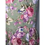 Women’s Vintage Fairy Floral MIDI Dress Large Pink Photo 4